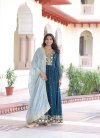 KA 1217 Faux Georgette With Zari Embroidery Work Gown With Dupatta Wholesale In India
